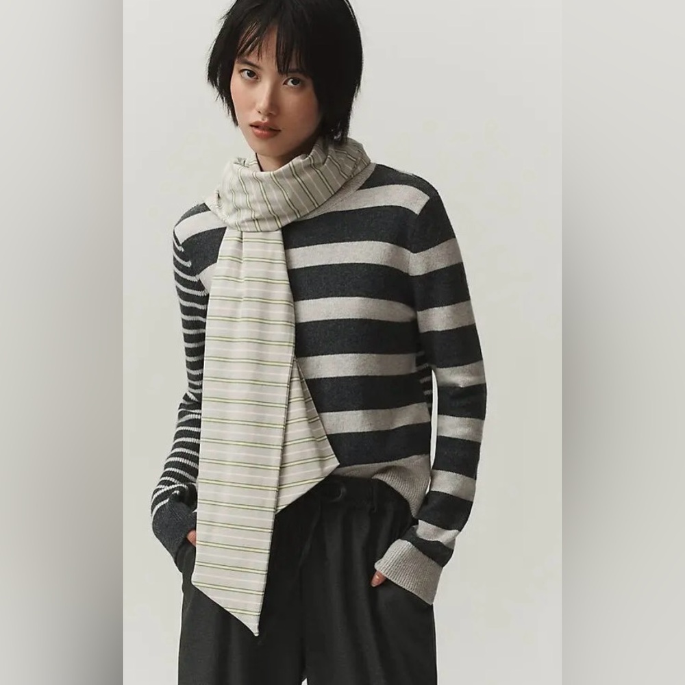 NWT Anthropologie Daily Practice Mixed Stripe Scarf